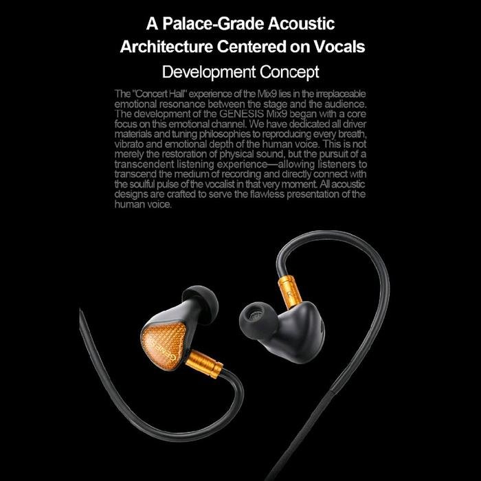 EarAcoustic Genesis MiX9 / MiX-9 / MiX 9 Ultimate Fusion of 9 Driver Hybrid Architecture In Ear Monitor Earphone / IEM Original