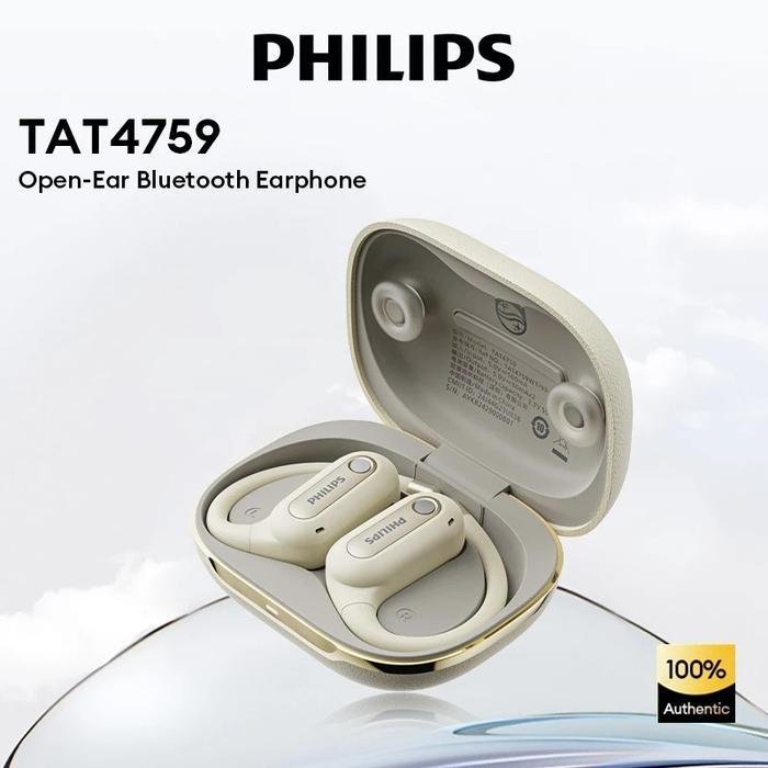 Philips TAT4759 Open-Ear Bluetooth Earphone ANC Active Noise Reduction High Definition Call IPX5 Waterproof Low Delay Long Battery Life Original
