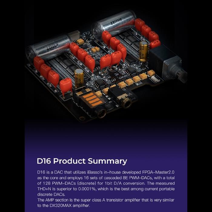 iBasso D16 / D 16 Taipan Unprecedented Performance 1bit Portable DAC Original