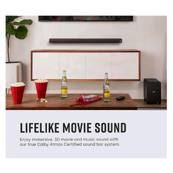 Polk Audio Signa S4 / S 4 Dolby Atmos 3.1.2 Sound Bar / Soundbar with Wireless Subwoofer Original