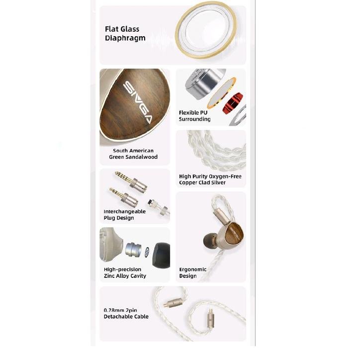 Sivga Que / Que UTG Hi-Fi Dynamic Driver In Ear Monitor Earphone IEM Original