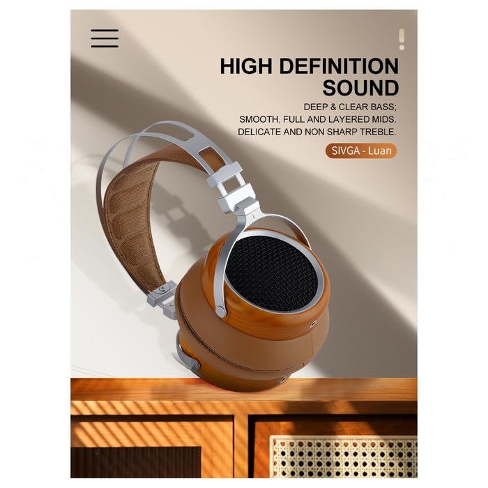 SIVGA Luan Hi-Fi Dynamic Driver Open-back Over-ear Wood Headphone Original