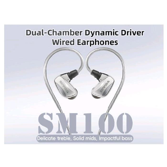 SIVGA SM100 / SM-100 / SM 100 10mm Dual-Chamber Dynamic Driver In-Ear Monitor Earphone with Microphone / IEM Original