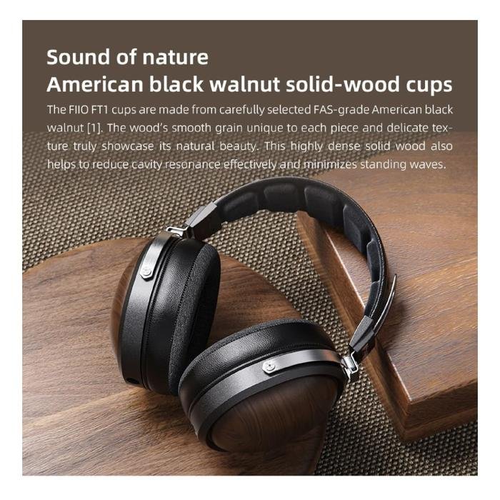Fiio FT1 / FT 1 Hi-Fi Closed Back 60mm Large Dynamic Driver Nanowood Fiber Composite Diaphragm Headphones Original