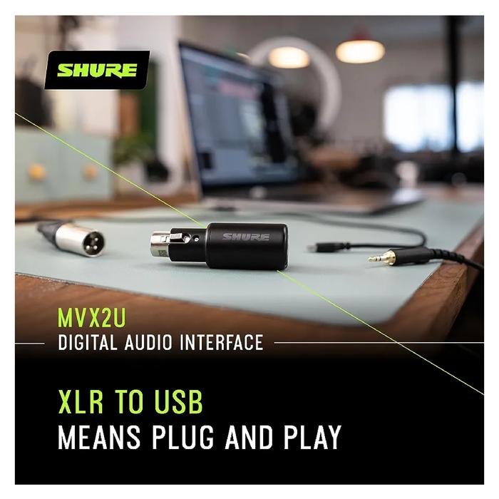 Shure MVX2U / MVX 2U XLR to USB Digital Audio Interface / Soundcard Original