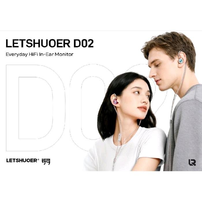 LETSHUOER D02 / D 02 / D-02 Hi-Fi In-Ear Monitor Wired Earphones / IEM Original