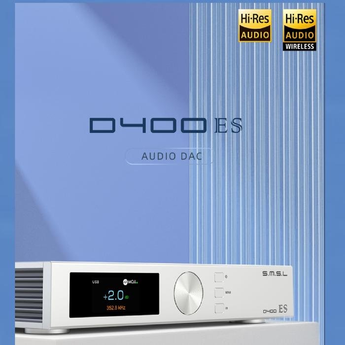 SMSL D400 ES / D400ES / D 400 ES Hi-Res Desktop Bluetooth DAC with ES9039MS Pro / ES9039MSPro DAC Chip Original