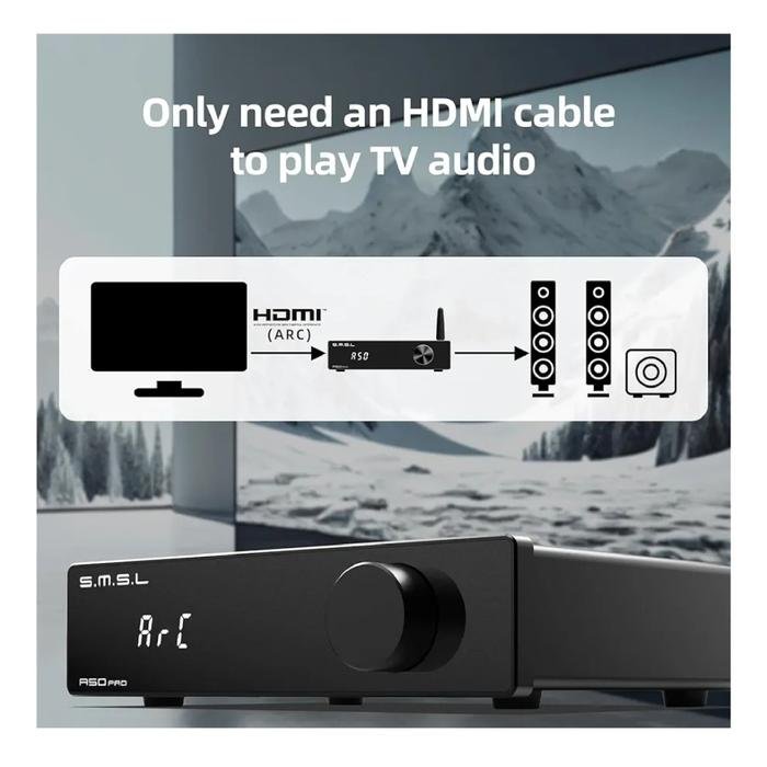 SMSL A50 Pro / A50Pro / A 50 Pro / A-50 Pro Hi-Res 2.1 Channel Power Amplifiers with Dual MA12070P Original