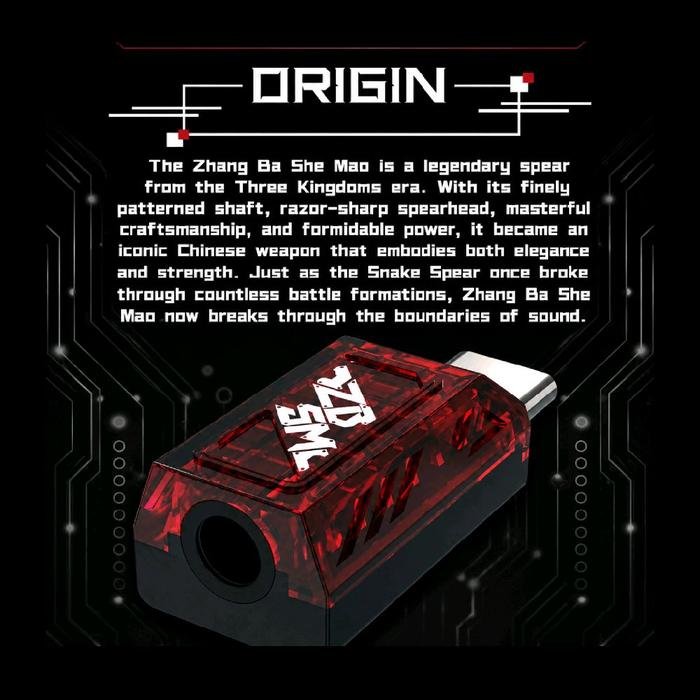 Tangzu Harmonic Empire HE Zhang Ba She Mao / ZBSM Adapter 4.4mm Female to Type-C Audio Codec Chip KT0231H Portable DAC Amp Original