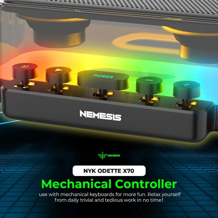 NYK Odette X70 Gaming RGB Portable Speaker & Mechanical Controller Original