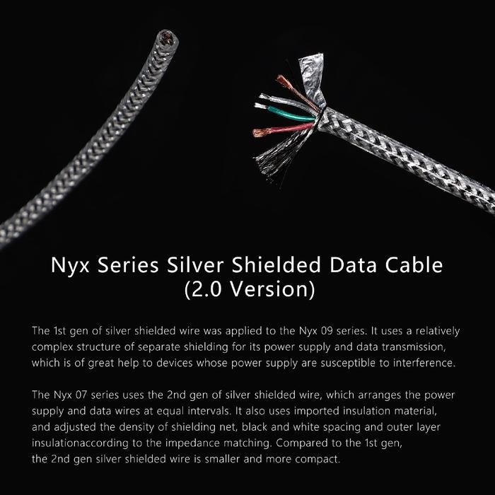 DD DDHIFI MFi07S Nyx Series Lightning to USB-C OTG HiFi Audiophile USB Cable Original