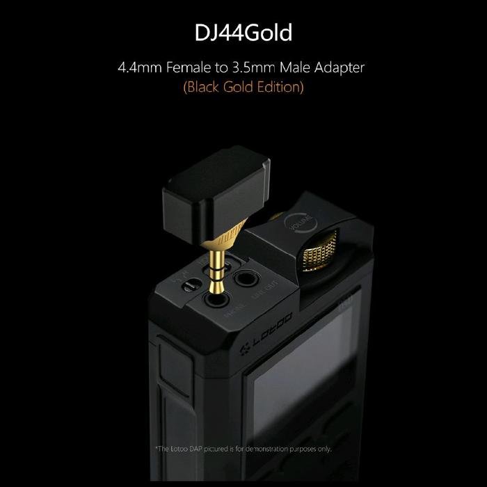 dd DDHIFI DJ44Gold / DJ44 Gold / DJ 44 Gold 4.4mm Female to 3.5mm Male Adapter (Black Gold Edition) Original