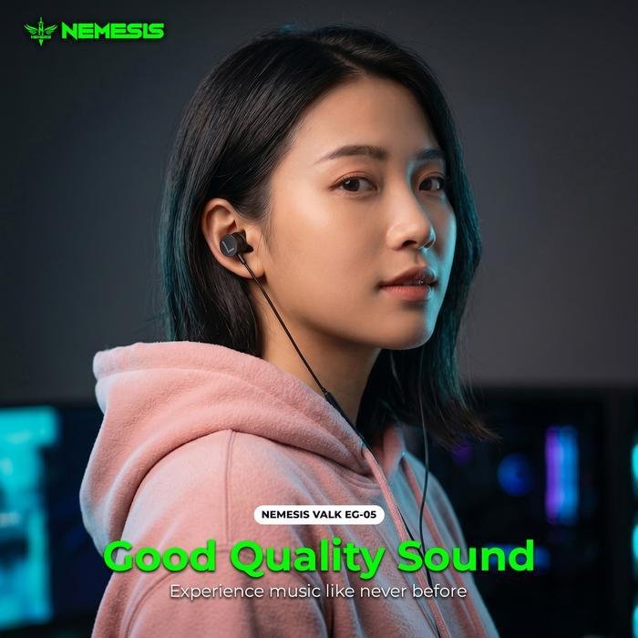 NEMESIS VALK EG-05 Earphone With Magnetic Earbud and L-Shape Connector Original