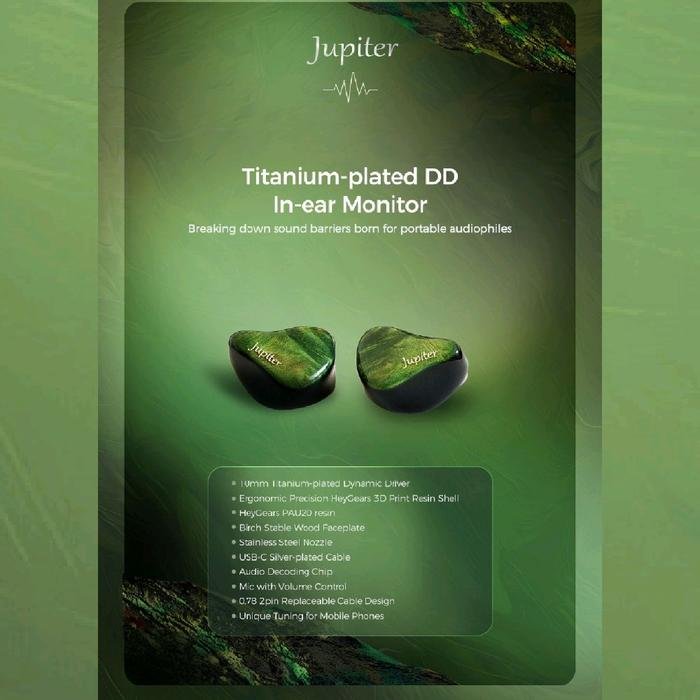 Melody Wings Jupiter Titanium Plated Dynamic Driver In Ear Monitor Earphones / IEM Original