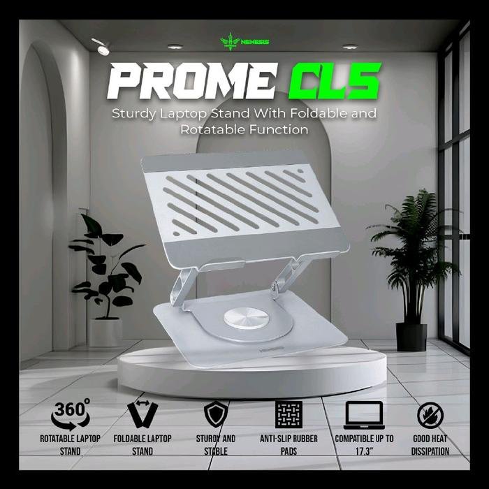 NYK Nemesis Prome CL5 / CL 5 Sturdy Laptop / Tablet / Tab Stand With Foldable and Rotatable Function / Stand Original