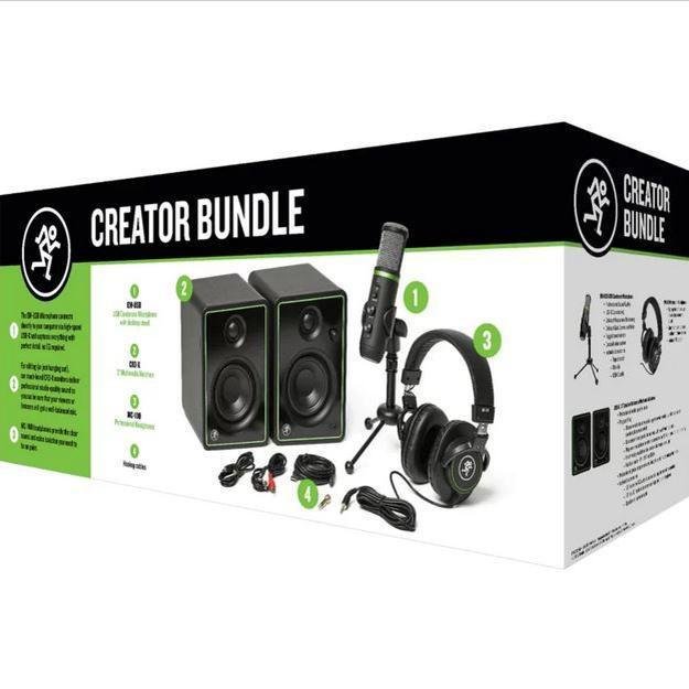 Mackie Creator Bundle with EM-USB USB Microphone CR3-X Speaker MC-100 Closed-back Headphones Original