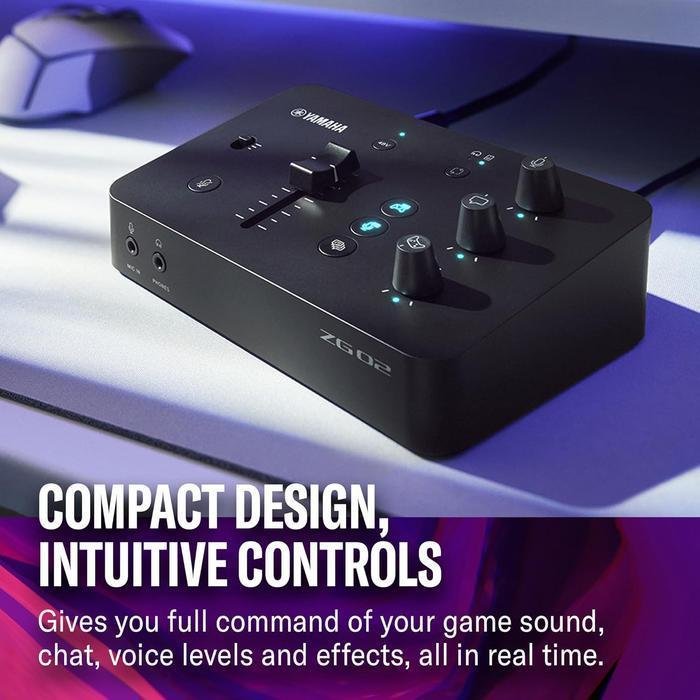 Yamaha ZG02 / ZG 02 YG2 YG 2 Compact Gaming Mixer for Voice Chat and Game Streaming Original