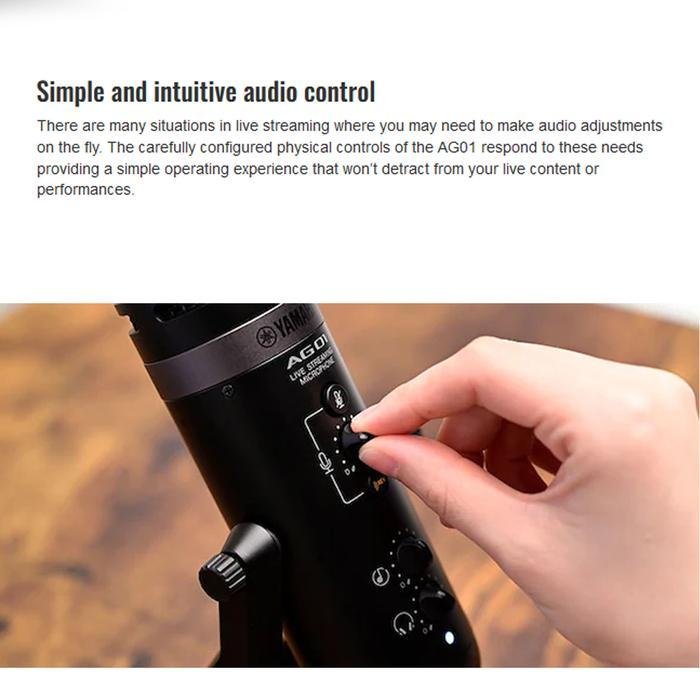 Yamaha AG01 / AG 01 Live Streaming USB Microphone Condenser with integrated high-performance Mixer Original