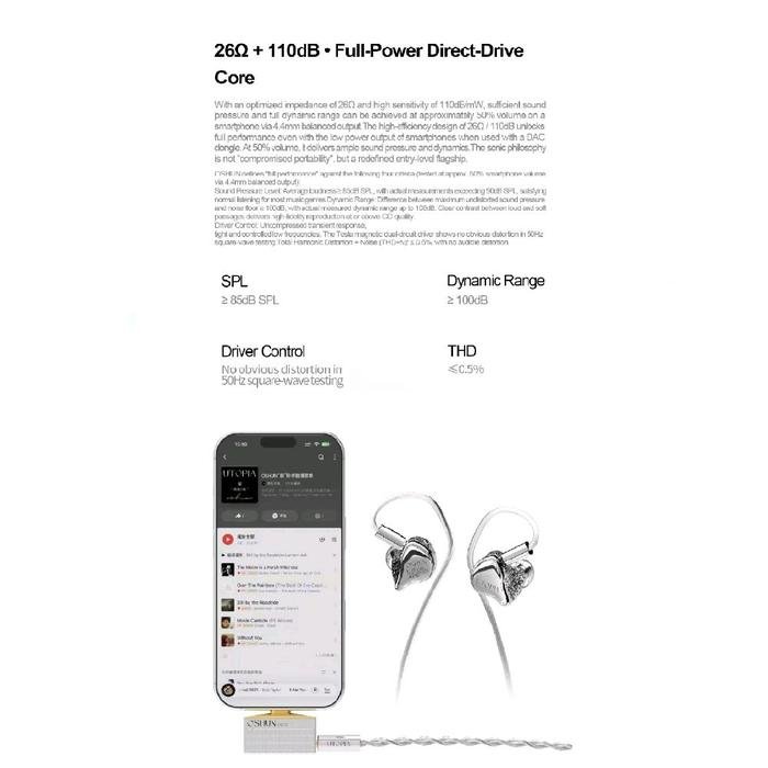 EarAcoustic OSHUN-LTD 8.3mm Full-Power Direct-Drive Dynamic In Ear Monitor Earphone / IEM Original