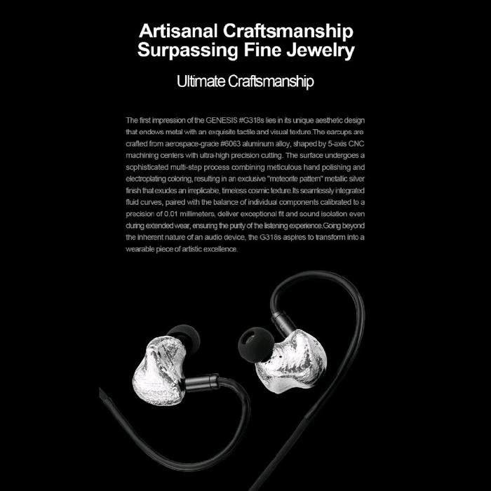 EarAcoustic Audio GENESIS G318s / G318 s / G 318s / G 318 s Hi-Fi 8.3mm Tesla Driver In Ear Monitor Earphone / IEM Original