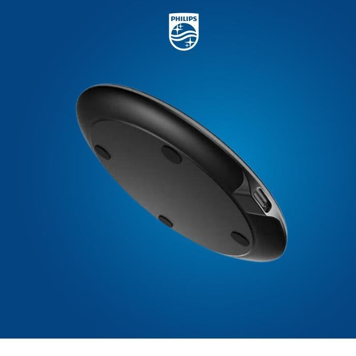 Philips Wireless Charging Pad DLP9216 Black Compatible With Qi Wireless Plus Usb C-C Cable 15 Watt Original