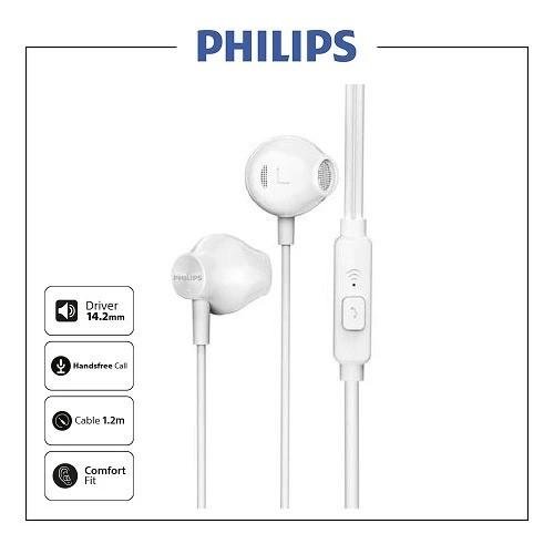 Philips TAUE 101 Earphone With Mic TAUE101 Bass Earbud Original
