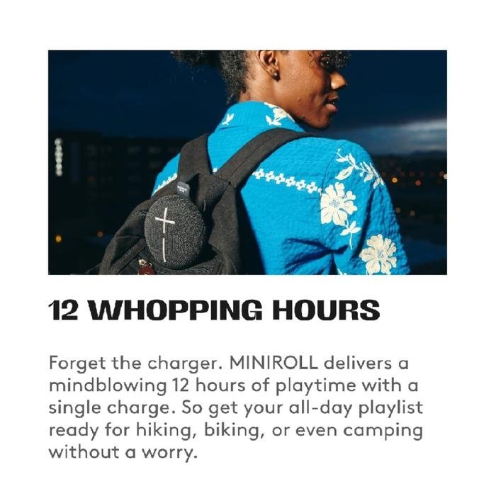 Ultimate Ears MINIROLL Ultra-Portable Waterproof Bluetooth Speaker with IP67 Dustproof Original