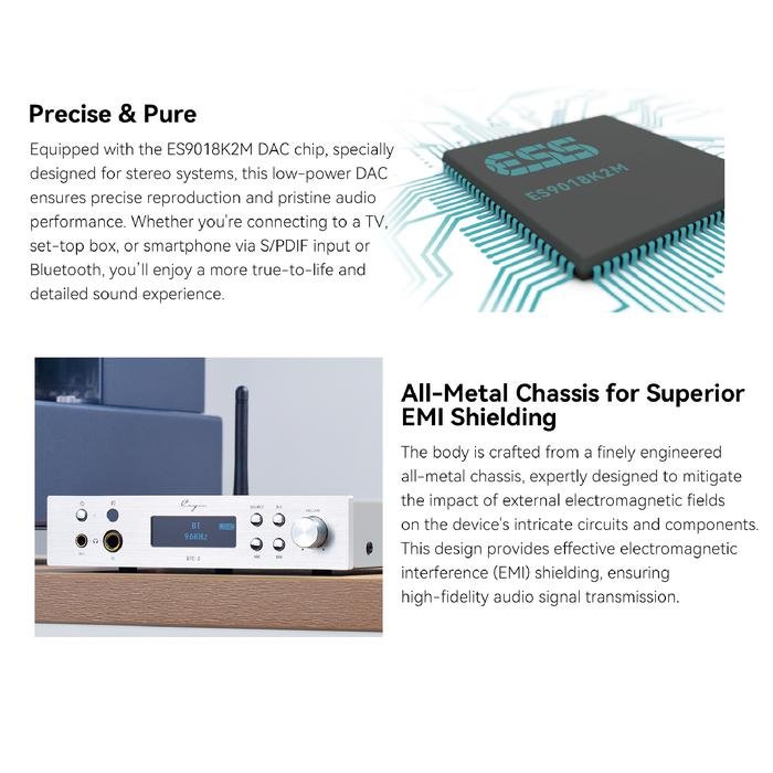 Cayin BTC-2 / BTC 2 / BTC2 Desktop Bluetooth Headphone DAC and Amplifier / DAC Amp Original