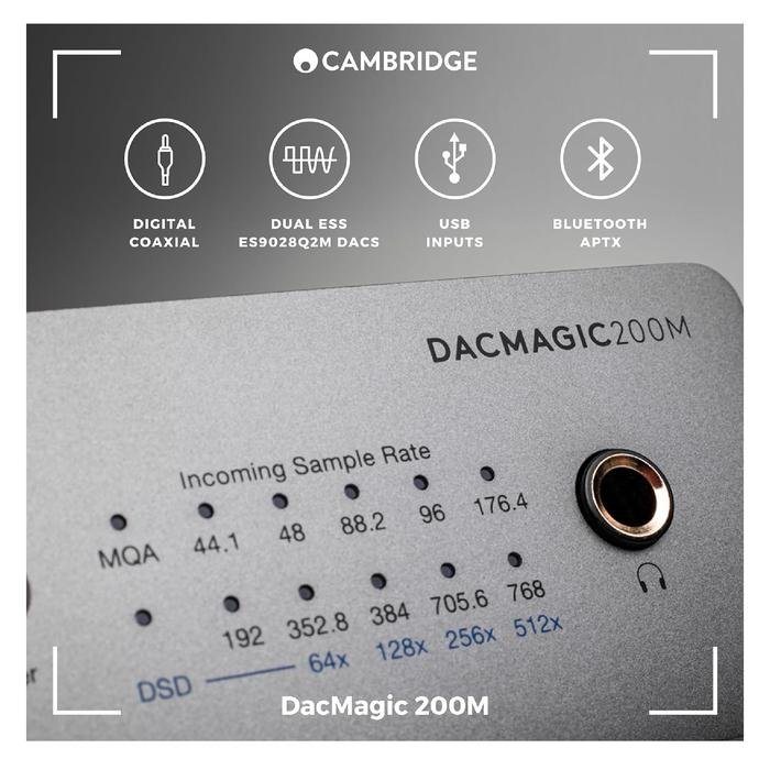 Cambridge Audio DacMagic 200M / DACMagic 200 M / DacMagic200M / DAC Magic 200M MQA DAC & Headphone Amp Original