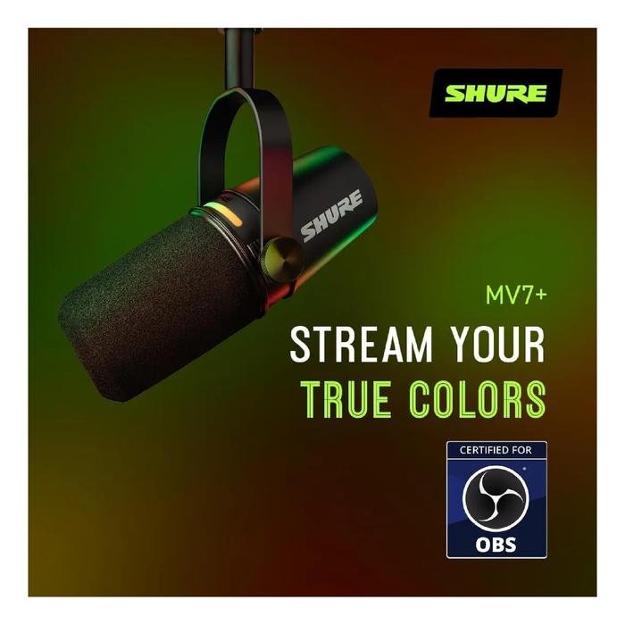 SHURE MV7 / MV 7 / MV7X XLR / MV7 X / MV 7X / MV7+ / MV7 + / MV7 Plus / MV7Plus Podcast Microphone For Podcasters, Gamers, Musicians Original
