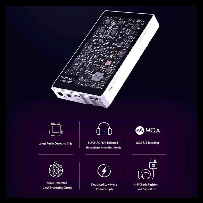 SMSL DS20 / DS-20 / DS 20 CS43131*4 Portable DAC & Headphone Amplifier / DAC Amp Original