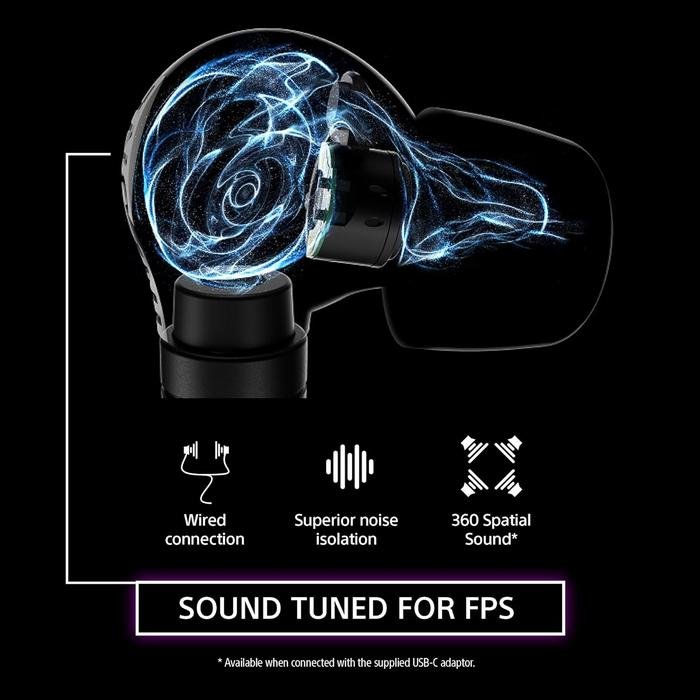 Sony INZONE E9 In-ear Gaming Headphones Sound Tuned for FPS Noise Isolation & Comfort Fit Original