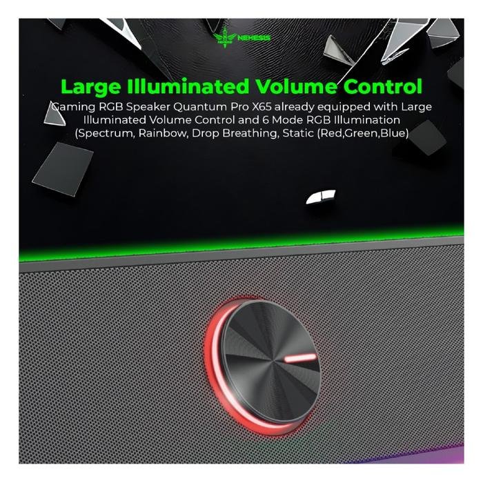 NYK Nemesis Quantum Pro X65 /X 65 / X-65 Gaming Soundbar Speaker with 6 Mode RGB and Dual Mode Connection Original