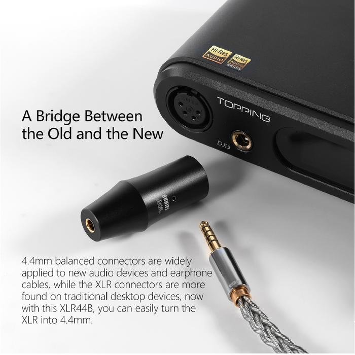 DD DDHIFI XLR44B / XLR 44B XLR 4pin to 4.4mm Balanced Adapter Original