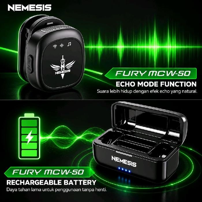 NYK NEMESIS FURY MCW50 / MCW 50 / MCW-50 Capture Every Word with Crystal-Clear Wireless Microphone Original