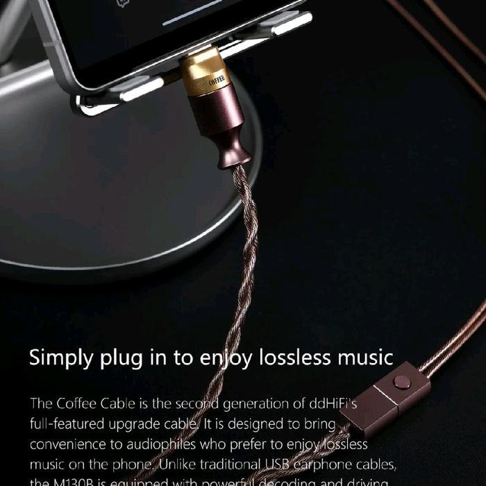 DDHIFI M130B / M 130B / M 130 B Coffee Cable Professional All-in-one USB-C Decoding Upgrade Cable Original
