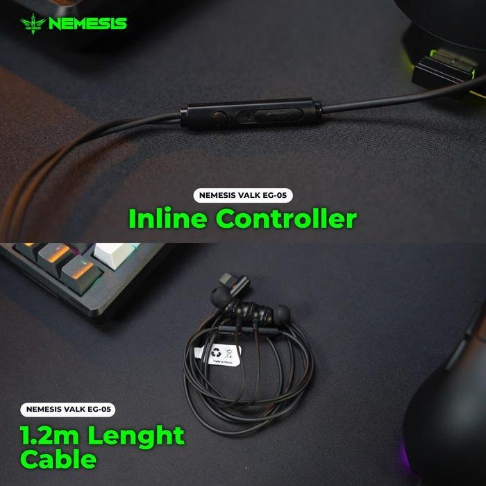 NEMESIS VALK EG-05 Earphone With Magnetic Earbud and L-Shape Connector Original