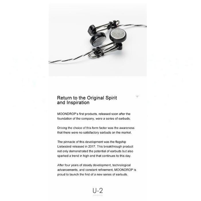 Moondrop U2 / U-2 / U 2 High Fidelity 14.8mm Dynamic Driver Earbuds / Earphone Original