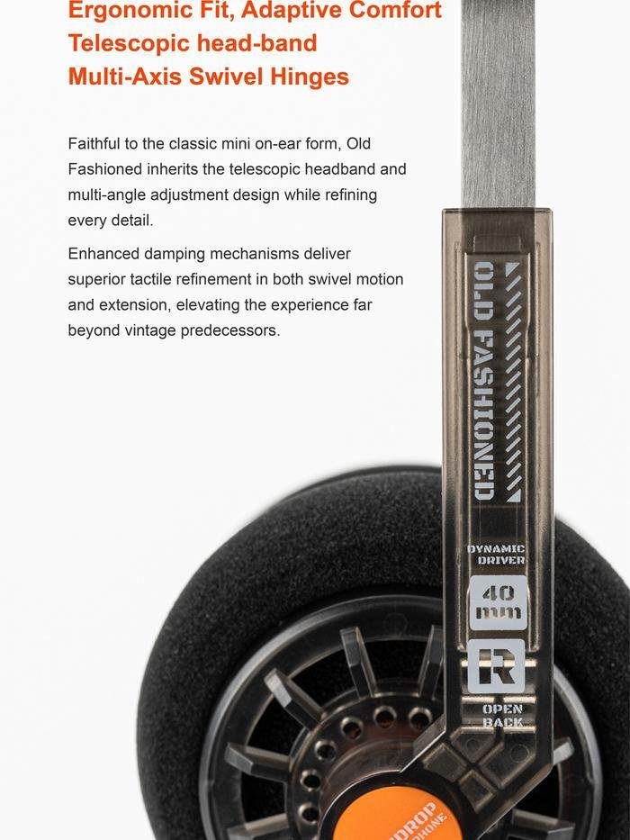 Moondrop Old Fashioned 40mm Large Dynamic Driver Open-Back Headphone Original