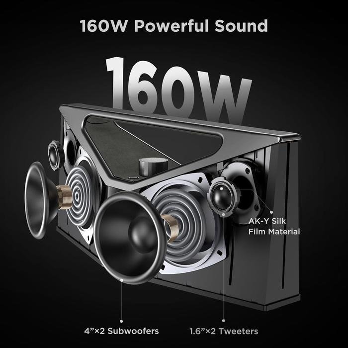 BUGANi Brief Pro Portable Bluetooth Speaker with Experience Superior Sound Quality BS12303 Original