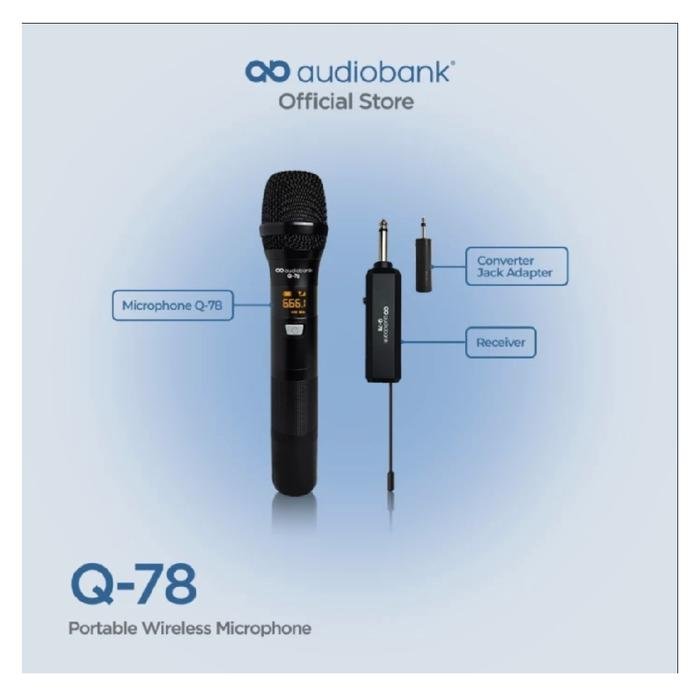 Audiobank Q-78 / Q 78 / Q78 Portable Wireless Microphone Original