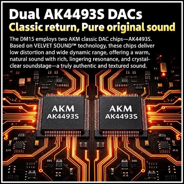Fiio DM15 / DM 15 (AKM) Portable Stereo CD Player with Dual AK44935 DACs / CD Player Original