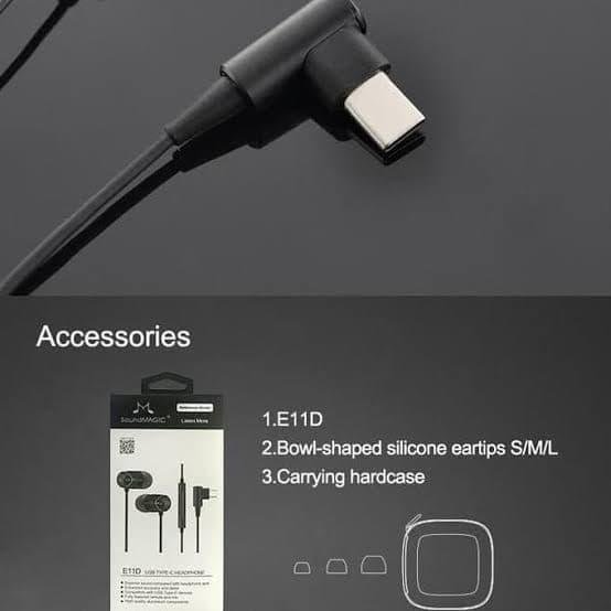 SoundMAGIC E11D / E 11D In Ear Isolating USB-C Earphones with DAC Original