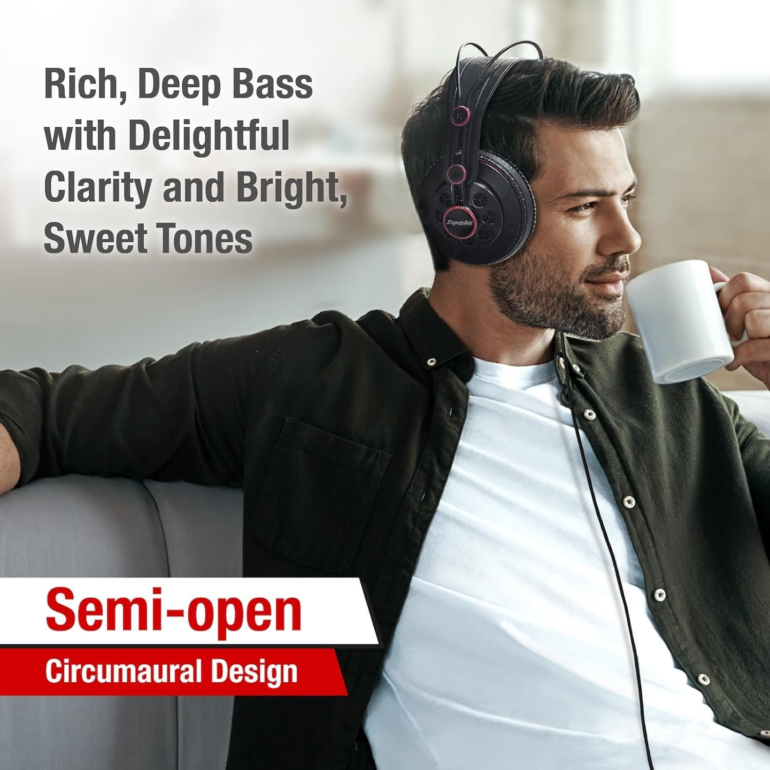 Superlux HD681 Semi-Open Profesional Monitor Headphones Original