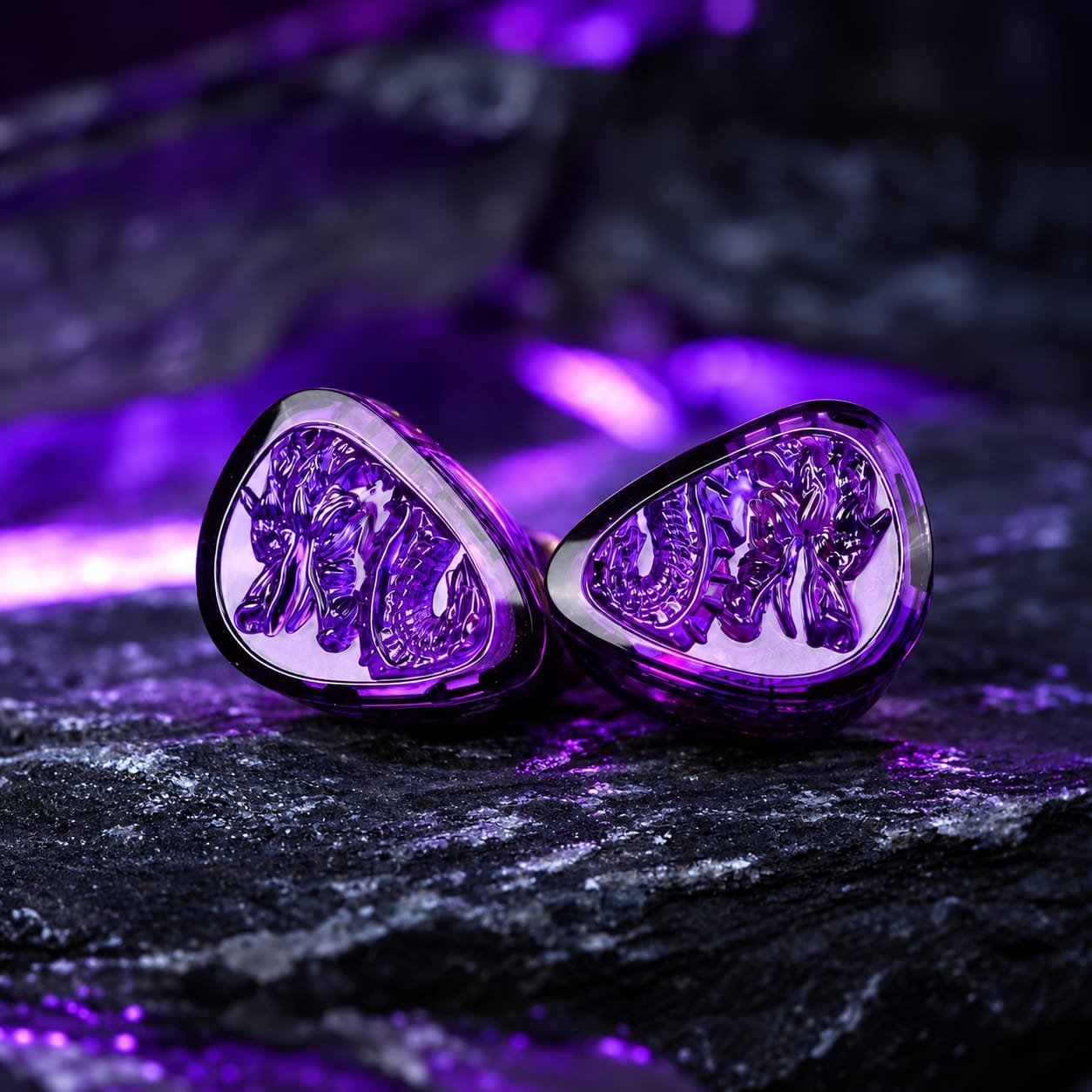 Tangzu Waner SG 2 / Wan'er SG 2 Amethyst Dragon / Purple Dragon 5th Anniversary Limited Edition 10mm PET Single Dynamic Driver In-Ear Monitor Earphones / IEM Original