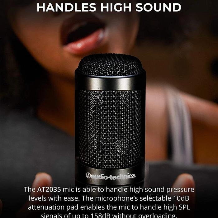 Audio Technica AT2035 / AT 2035 Cardioid Condenser Microphone Original