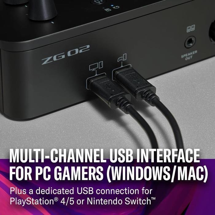 Yamaha ZG02 / ZG 02 YG2 YG 2 Compact Gaming Mixer for Voice Chat and Game Streaming Original