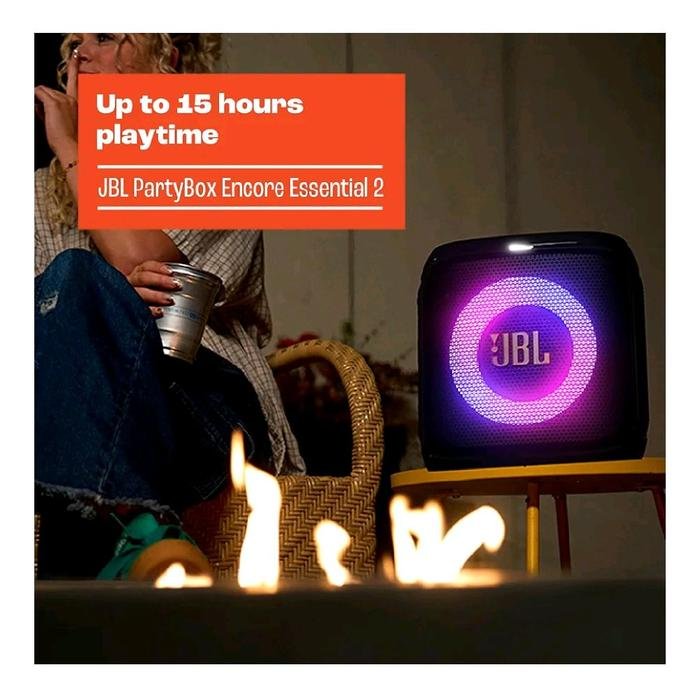 JBL Partybox Encore Essential 2 / Encore Essential2 / Gen 2 - Portable Party Speaker with Powerful 100W Sound and Built-in Dynamic Light Show Original