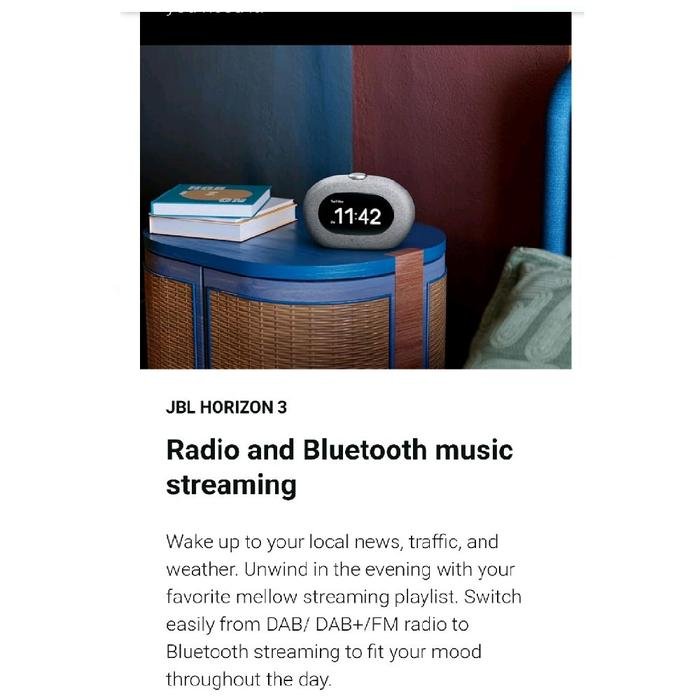 JBL Horizon 3 / Gen 3 Successor Horizon 2 Bluetooth Clock Radio Speaker with FM Original