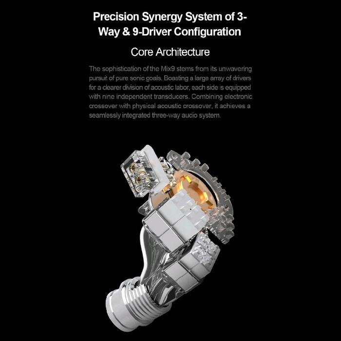 EarAcoustic Genesis MiX9 / MiX-9 / MiX 9 Ultimate Fusion of 9 Driver Hybrid Architecture In Ear Monitor Earphone / IEM Original